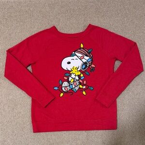 Red Snoopy Christmas Sweater- Women’s size medium